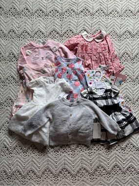 NWT Baby Carters Bundle 3-6 Months Set Brand New Dresses One Piece Tops